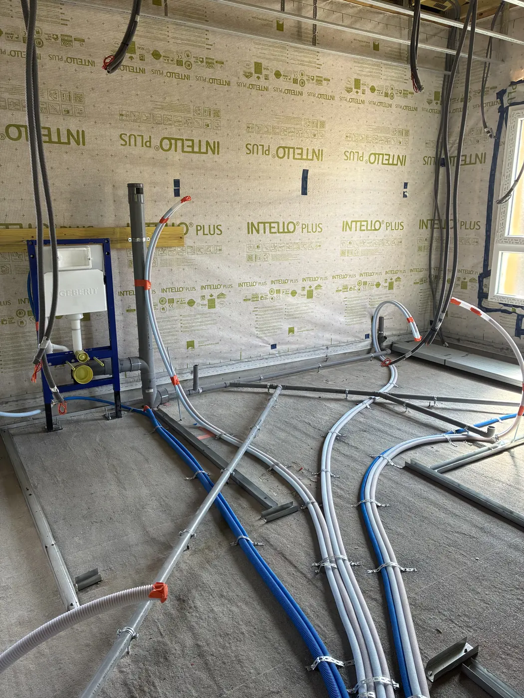 Réseaux d'eau en cours d'installation