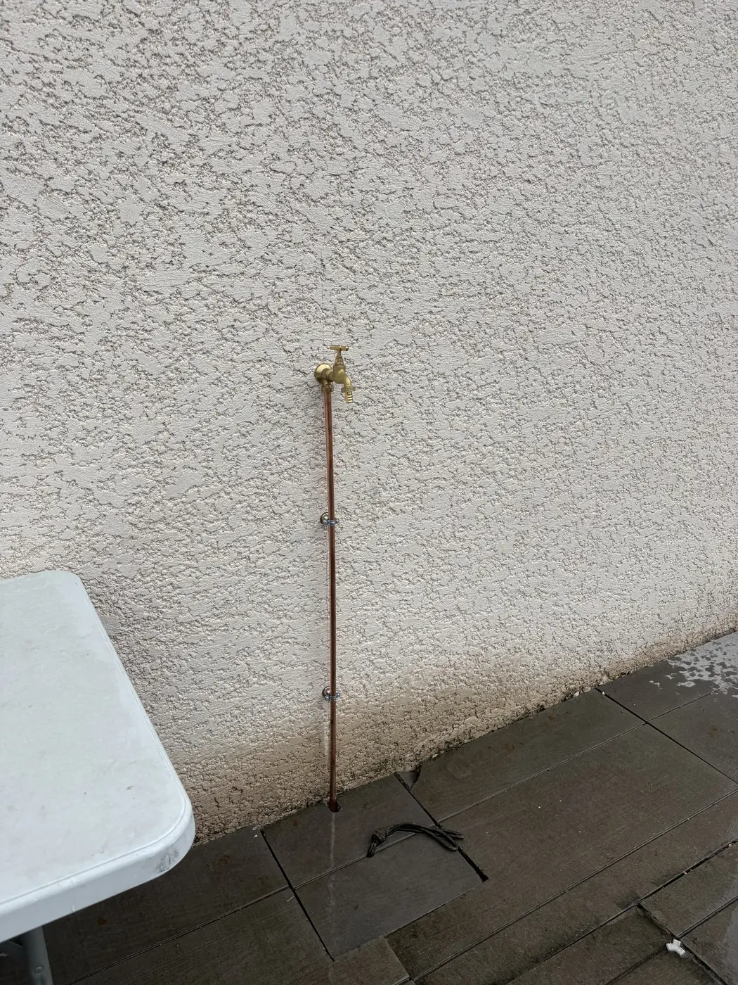 Robinet extérieur posé en façade